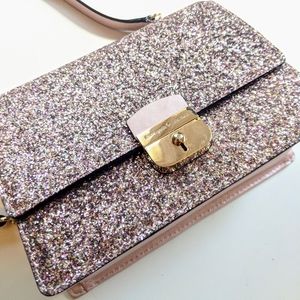 Kate Spade Eden pink glitter crossbody bag